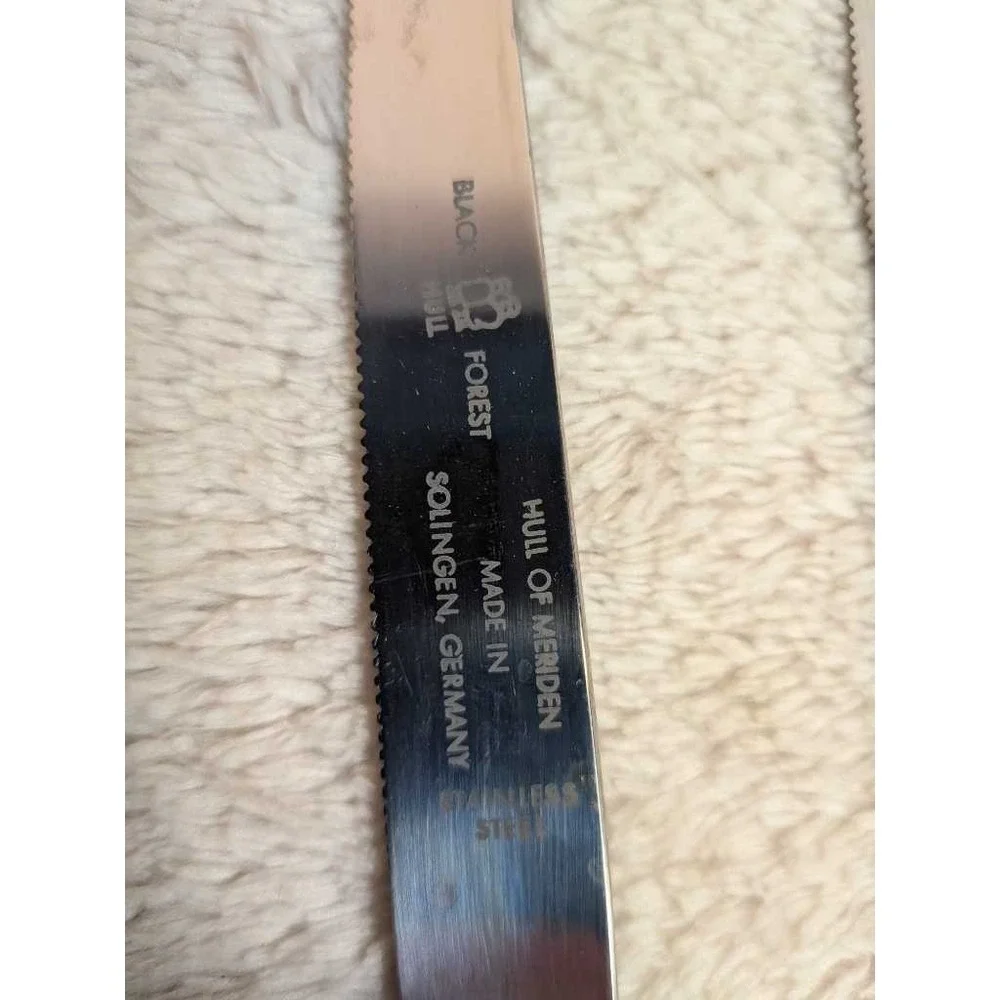 HULL OF MERIDEN Black Forest Steak Knives Set 6pc Solingen Germany Vintage